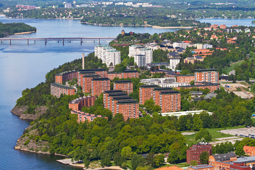 Flygbild över området Larsberg