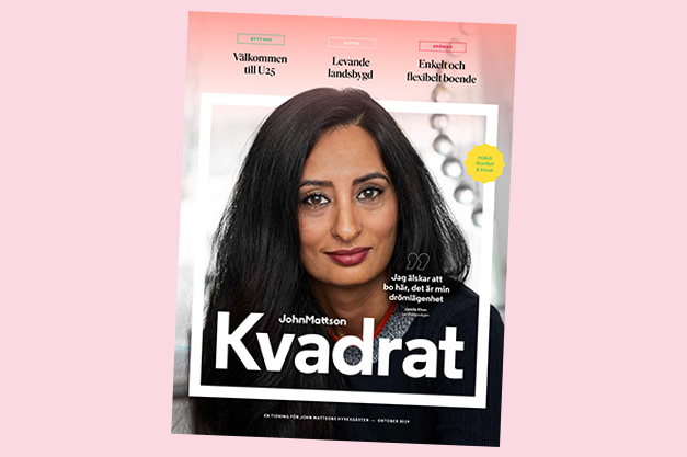 Omslag till John Mattsons kundtidning Kvadrat.
